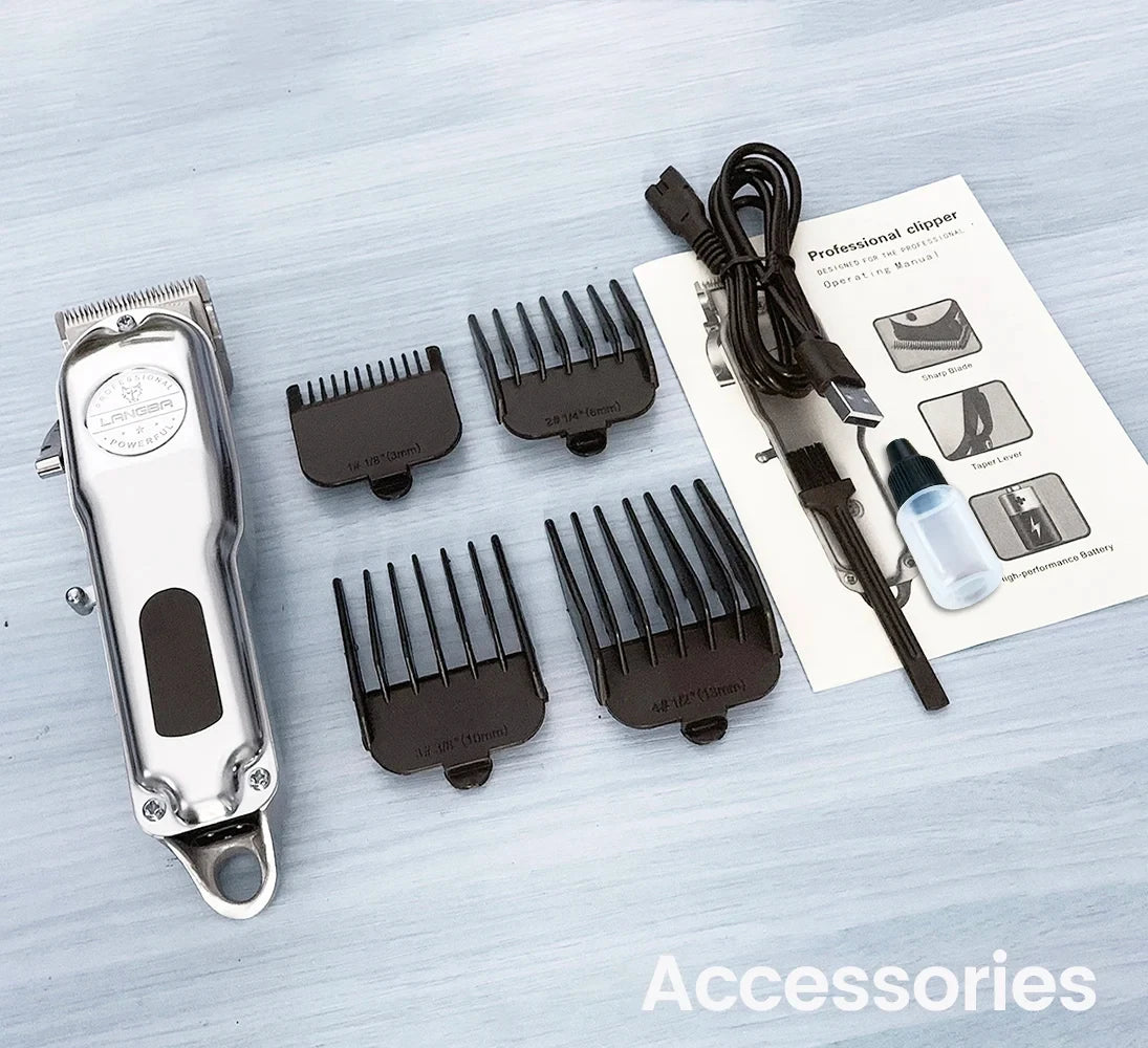 Professional Rechargeable Pet Hair Clipper – Low Noise Grooming Trimmer